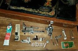 Singer Sewing Machine Model 128 G Series + Motor & Light & Case & More! 1910