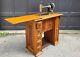 Singer Sewing Machine Oak Parlor Cabinet Persian Model 27 Antique C1894