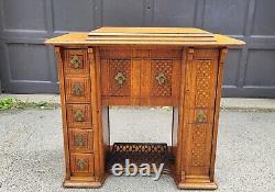 Singer Sewing Machine Oak Parlor Cabinet PERSIAN Model 27 Antique c1894