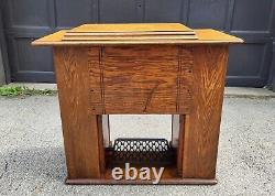 Singer Sewing Machine Oak Parlor Cabinet PERSIAN Model 27 Antique c1894