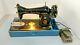 Singer Sewing Machine With Case, Working Antique/ Vintage Portable Electric