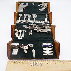 Singer Sewing Oak Puzzle Box + Attachments Almost Complete Circa 1889 Antique