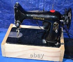 Singer Spartan 192 Sewing Machine Electric & Hand Crank Serviced Attachments