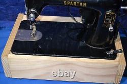 Singer Spartan 192 Sewing Machine Electric & Hand Crank Serviced Attachments