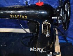 Singer Spartan 192 Sewing Machine Electric & Hand Crank Serviced Attachments