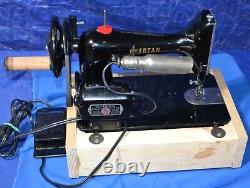 Singer Spartan 192 Sewing Machine Electric & Hand Crank Serviced Attachments