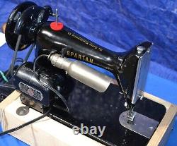 Singer Spartan 192 Sewing Machine Electric & Hand Crank Serviced Attachments