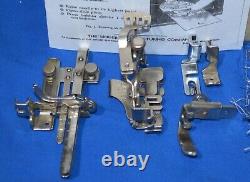 Singer Spartan Sewing Machine Electric & Hand Crank Serviced Attachments Base