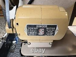 Singer Tan 306W Sewing Machine, Case, Manual, Bobbins, New Needles, 1954 Tested