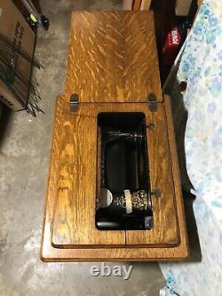 Singer Treadle Sewing Machine 1921 Model/Class 66 In Cabinet