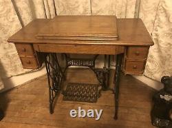 Singer Treadle Sewing Machine Model# Au 52-30-31converted To Electric