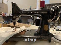 Singer Vintage 99 All Metal Sewing Machine Works Great! With Pedal