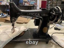 Singer Vintage 99 All Metal Sewing Machine Works Great! With Pedal