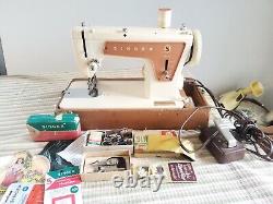 Singer Vintage metal sewing machine 239 leather lace+zigzagger blind stitch+++