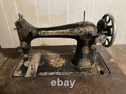 Singer model 28 Sewing Machine With Full Table Very Good Condition