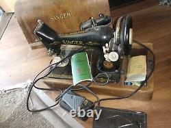 Singer, sewing machine, EF219721, 1949, used condition, works well, antique