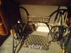 Singer sewing machine legs on wheels iron pedal with tools