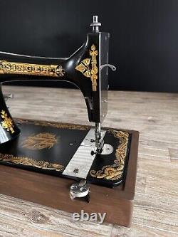 Stunning 1906 Singer 27 Sewing Machine Sphinx Treadle Head Fully Tested Antique