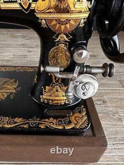 Stunning 1906 Singer 27 Sewing Machine Sphinx Treadle Head Fully Tested Antique