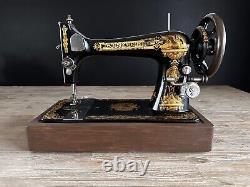 Stunning 1906 Singer 27 Sewing Machine Sphinx Treadle Head Fully Tested Antique