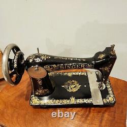 Stunning 1906 Singer Treadle Sewing Machine Head 27 PheasantFully Tested