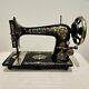 Stunning 1907 Singer Treadle Sewing Machine Head 27 Gingerbread Tiffany Sews A+