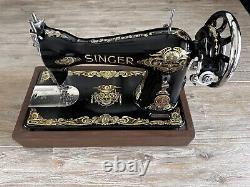 Stunning 1921 Singer Treadle Sewing Machine Head 115 Wings Original Bobbin Case