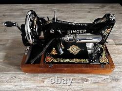 Stunning 1924 Singer 128 La Vencedora Sewing Machine Hand Crank Fully Tested