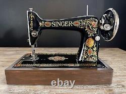 Stunning 1924 Singer 66 Red Eye Sewing Machine Head Original Manual Fully Tested