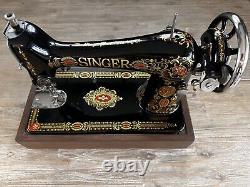 Stunning 1924 Singer 66 Red Eye Sewing Machine Head Original Manual Fully Tested