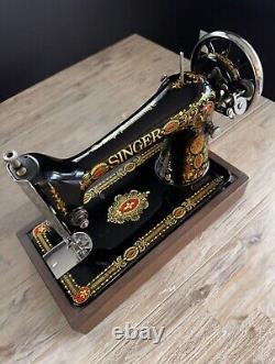 Stunning 1924 Singer 66 Red Eye Sewing Machine Head Original Manual Fully Tested