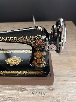 Stunning 1924 Singer 66 Red Eye Sewing Machine Head Original Manual Fully Tested