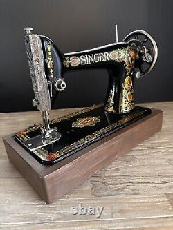 Stunning 1924 Singer 66 Red Eye Sewing Machine Head Original Manual Fully Tested