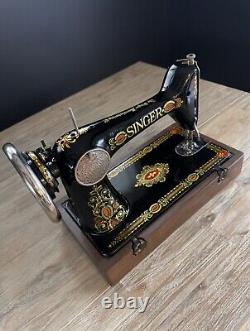 Stunning 1924 Singer 66 Red Eye Sewing Machine Head Original Manual Fully Tested