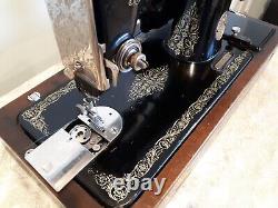 Superb Antique 1927 Singer Sewing Machine Model 99k Case Fully Tested