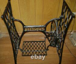 Table Singer Treadle Sewing Machine Cast Iron Base Marble Top