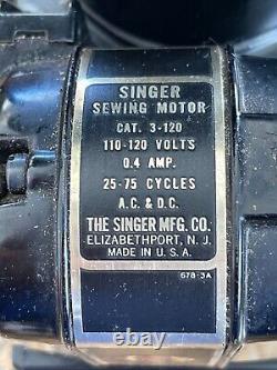 The Singer Manufacturing Co 110-120 Volts Domestic Sewing Machine in Case