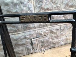 Treadle Sewing Machine, Cast Iron Base, Industrial Age Singer Steampunk QL