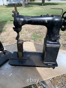 Two Industrial Singer Sewing Machine Head For Restoration One Is 44-30