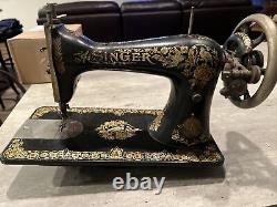 Unrestored 1903 Singer 15 with rare Pheasant decal sewing machine