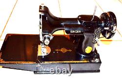 VERY CLEAN SINGER FEATHERWEIGHT 221 SEWING MACHINE CASE & EXTRAS April 20, 1948