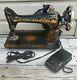 Vintage 1910 Red Eye Singer Sewing Machine With Foot Pedalserial G6588045