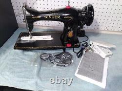 VINTAGE SINGER 15-91 CENTENNIAL SEWING MACHINE cleaned and tested