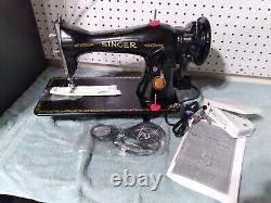 VINTAGE SINGER 15-91 CENTENNIAL SEWING MACHINE cleaned and tested