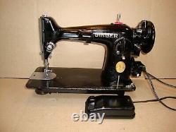 VINTAGE SINGER SEWING MACHINE Model 201-2, SERVICED, #AJ440957