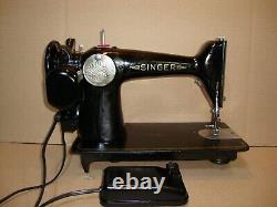 VINTAGE SINGER SEWING MACHINE Model 201-2, SERVICED, #AJ440957