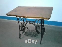 VINTAGE Singer Treadle Sewing Machine Base Table Legs Rolling Stand