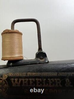 VINTAGE Wheeler & Wilson D9 Singer Treadle Sewing Machine 1890s Turns freely