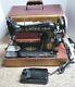 Vtg 1928 Singer Portable Sewing Machine Ac056058 W Case, Switch Tested & Working