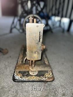 Very Rare Antique 1892 VS 3 Floral design Singer Sewing Machine And Base